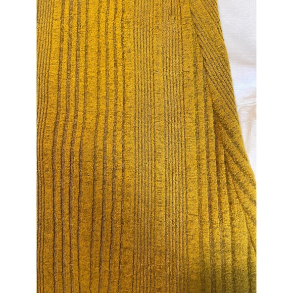 Vtg 90s/y2k Say Anything Sz M Knit Sweater Yellow Long Back Short Front - Picture 8 of 12